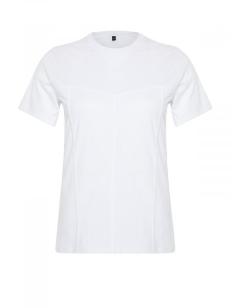 Трикотажна футболка Trendyol біла