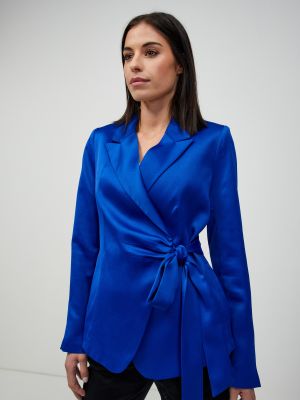 Saténová saténová bunda Orsay modrá