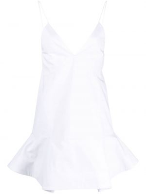Bombažna mini obleka Khaite bela