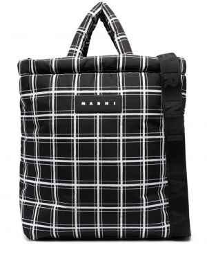 Καρό τσάντα shopper Marni