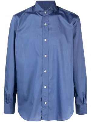 Bombažna srajca Mazzarelli modra