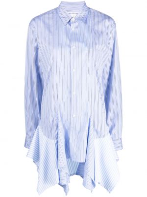 Długa koszula bawełniane w paski z długim rękawem Comme Des Garcons Shirt - niebieski