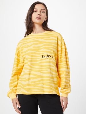 Tričko s dlhými rukávmi Smiles žltá