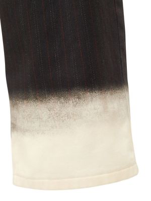Pruhované bavlnené nohavice Maison Margiela sivá