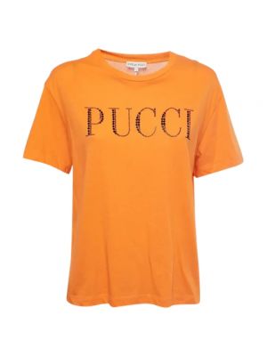 Top bawełniany Emilio Pucci Pre-owned pomarańczowy