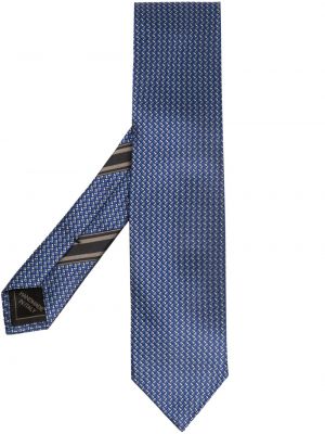 Cravatta con motivo geometrico Brioni blu