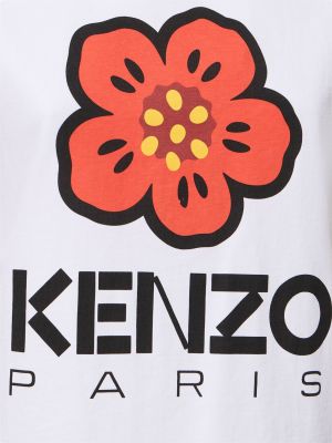 Camiseta de algodón Kenzo Paris blanco