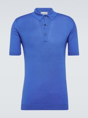 Kokvilnas polo krekls John Smedley zils