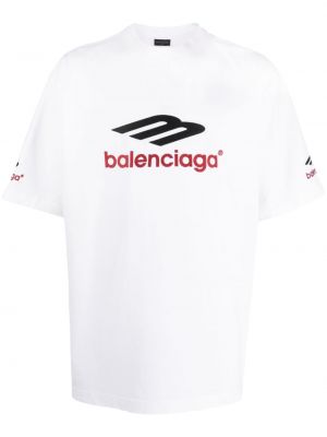 Haftowana koszulka bawełniana Balenciaga