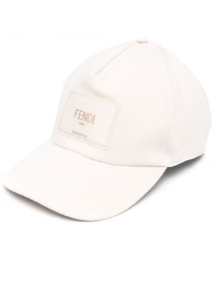 Brodert cap Fendi hvit