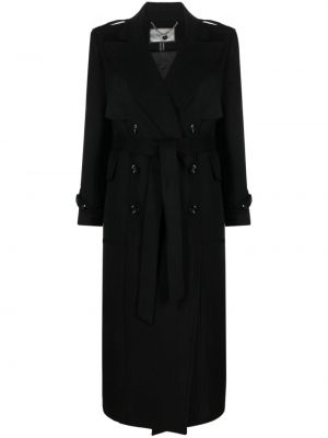 Černý flanelový kabát Nissa