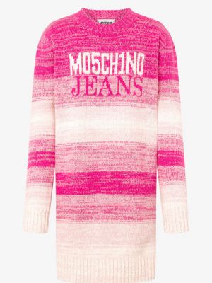 Джинсовое платье Moschino Jeans розовое