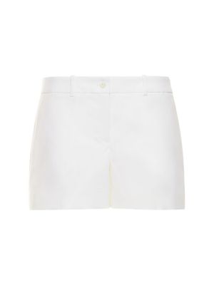 Pantaloni scurți din bumbac Michael Kors Collection alb