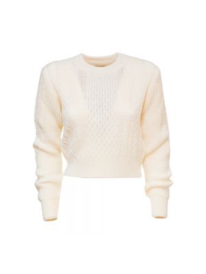 Sweter z okrągłym dekoltem Nenette biały