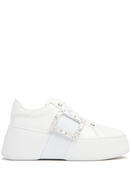 Kristaller toka sneaker Roger Vivier beyaz