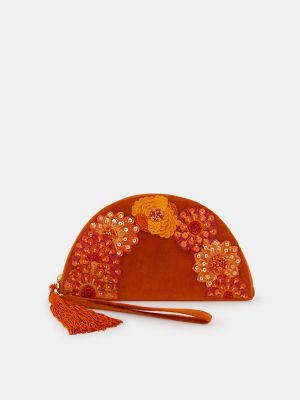 Bolsa de algodón de flores Tintoretto naranja