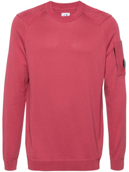 Памучен пуловер C.p. Company розово