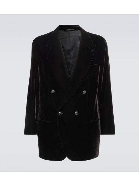 Fløjl lang blazer Giorgio Armani brun