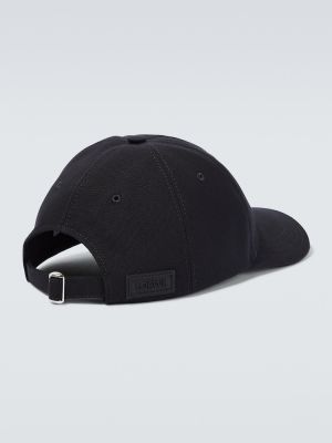 Памучна шапка с козирки Loewe черно