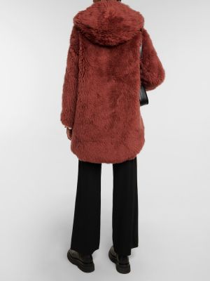 Vlněný krátký kabát Yves Salomon hnědý