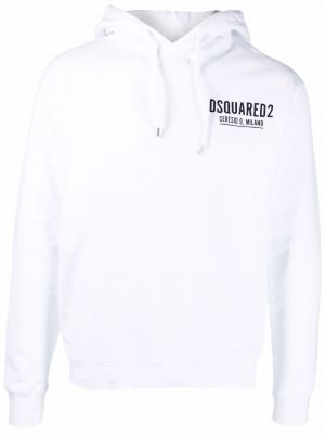 Sudadera con capucha con estampado Dsquared2 blanco