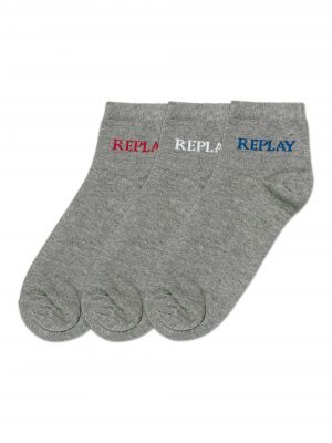 Ponožky s nízkym strihom Replay sivá