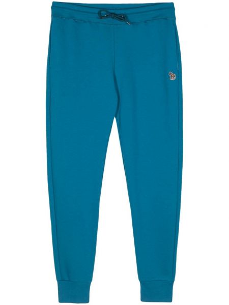 Памучни спортни панталони с принт зебра Ps Paul Smith синьо