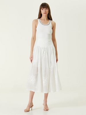 Кружевная юбка миди Zimmermann белая