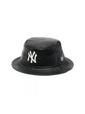 Czarny kapelusz skórzany New Era