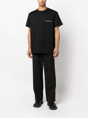 Medvilninis marškinėliai su kišenėmis Alexander Mcqueen juoda