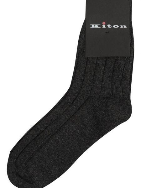 Серые кашемировые носки Kiton