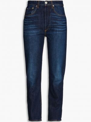 Зауженные джинсы с высокой талией слим Rag & Bone синий