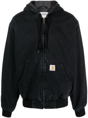 Hupullinen pitkä takki Carhartt Wip musta