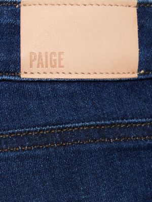 Bavlněné zvonové džíny Paige modré
