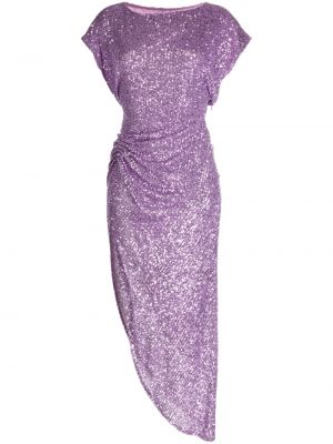 Robe de soirée à paillettes asymétrique In The Mood For Love violet