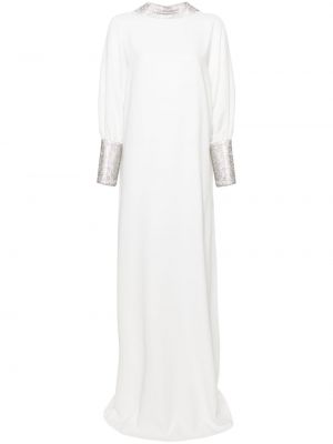 Вечерна рокля с кристали Jean-louis Sabaji бяло