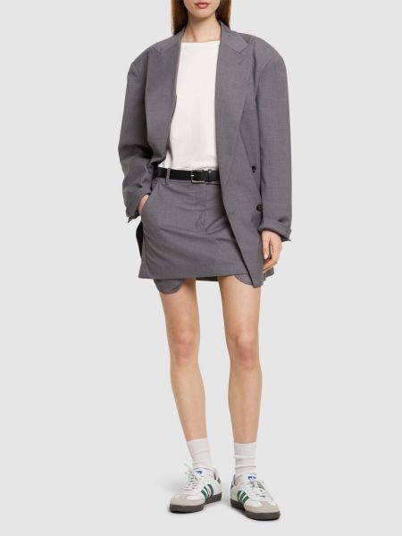 Viskózové mini sukně Designers Remix šedé