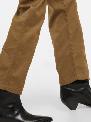 Bavlněné kalhoty Marant Etoile hnědé