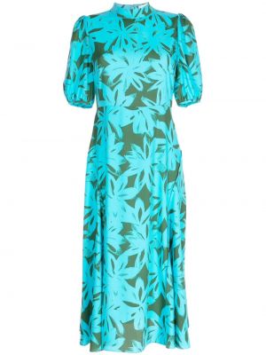 Midi šaty s potlačou Dvf Diane Von Furstenberg modrá