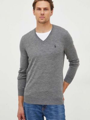 Шерстяной свитер Polo Ralph Lauren серый