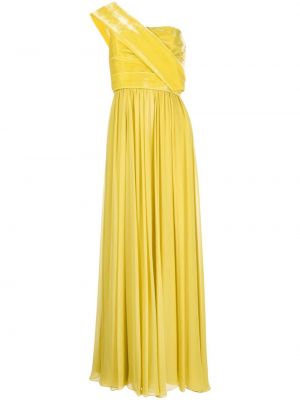 Rochie de seară de mătase Elie Saab galben