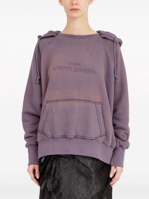 Medvilninis džemperis su gobtuvu Maison Margiela violetinė
