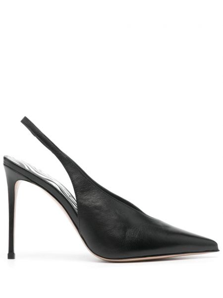 Кожени полуотворени обувки Le Silla черно