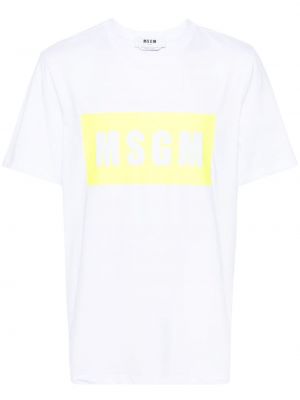 Kokvilnas t-krekls ar apdruku Msgm