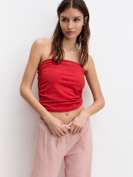 Crop top Pull&bear rosso