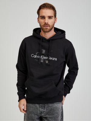 Mikina s kapucí Calvin Klein Jeans černá