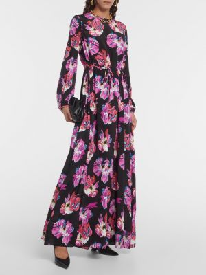 Шелковое длинное платье с принтом Diane Von Furstenberg