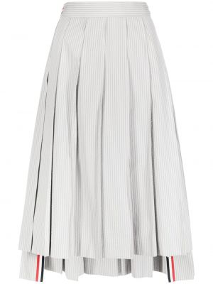 Šedé plisované asymetrické midi sukně Thom Browne