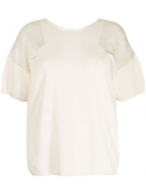T-shirt con scollo tondo Dkny bianco