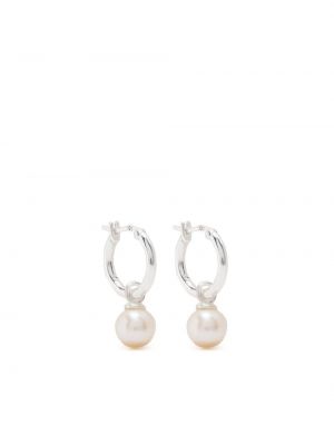 Boucles d'oreilles avec perles à boucle Hatton Labs argenté